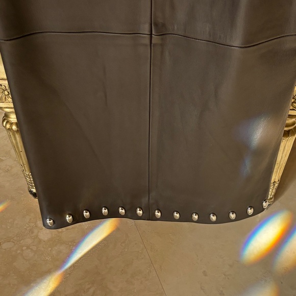 A.L.C. Black Studded Leather Pencil Skirt - Picture 11 of 11